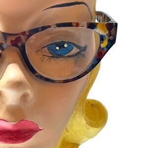 Betsey Johnson +2.00 Reading Glasses Readers Multicolor Cat Eye